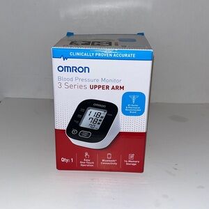 OMRON 3 Series Blood Pressure Monitor - Red and White New open box complete